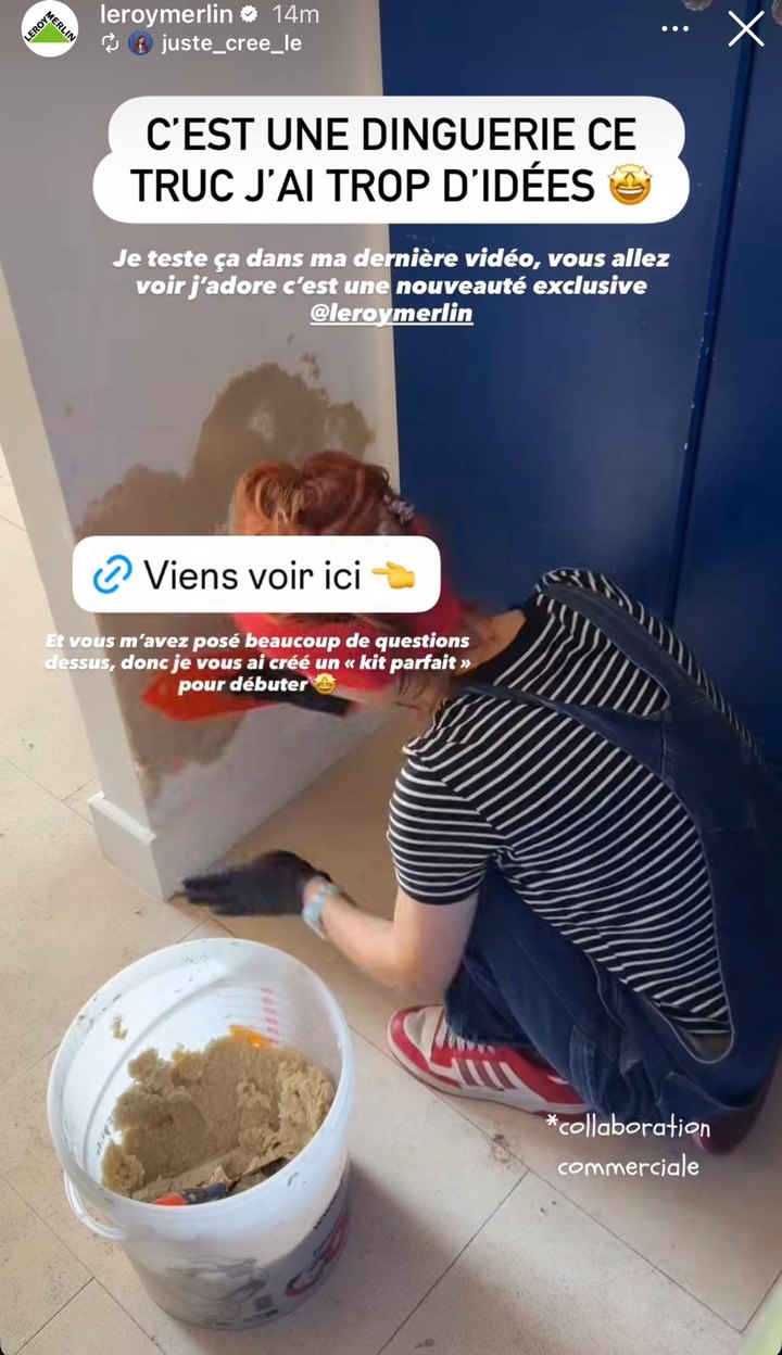 Story Instagram Leroy Merlin : c'est une dinguerie ce truc, j'ai trop d'idées