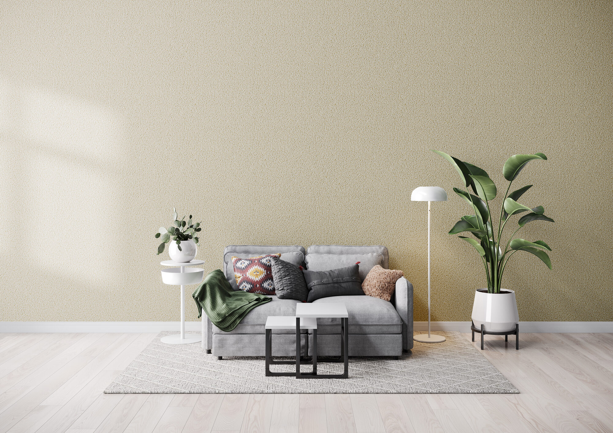 Mur fini à l'enduit de coton OPTIMA beige