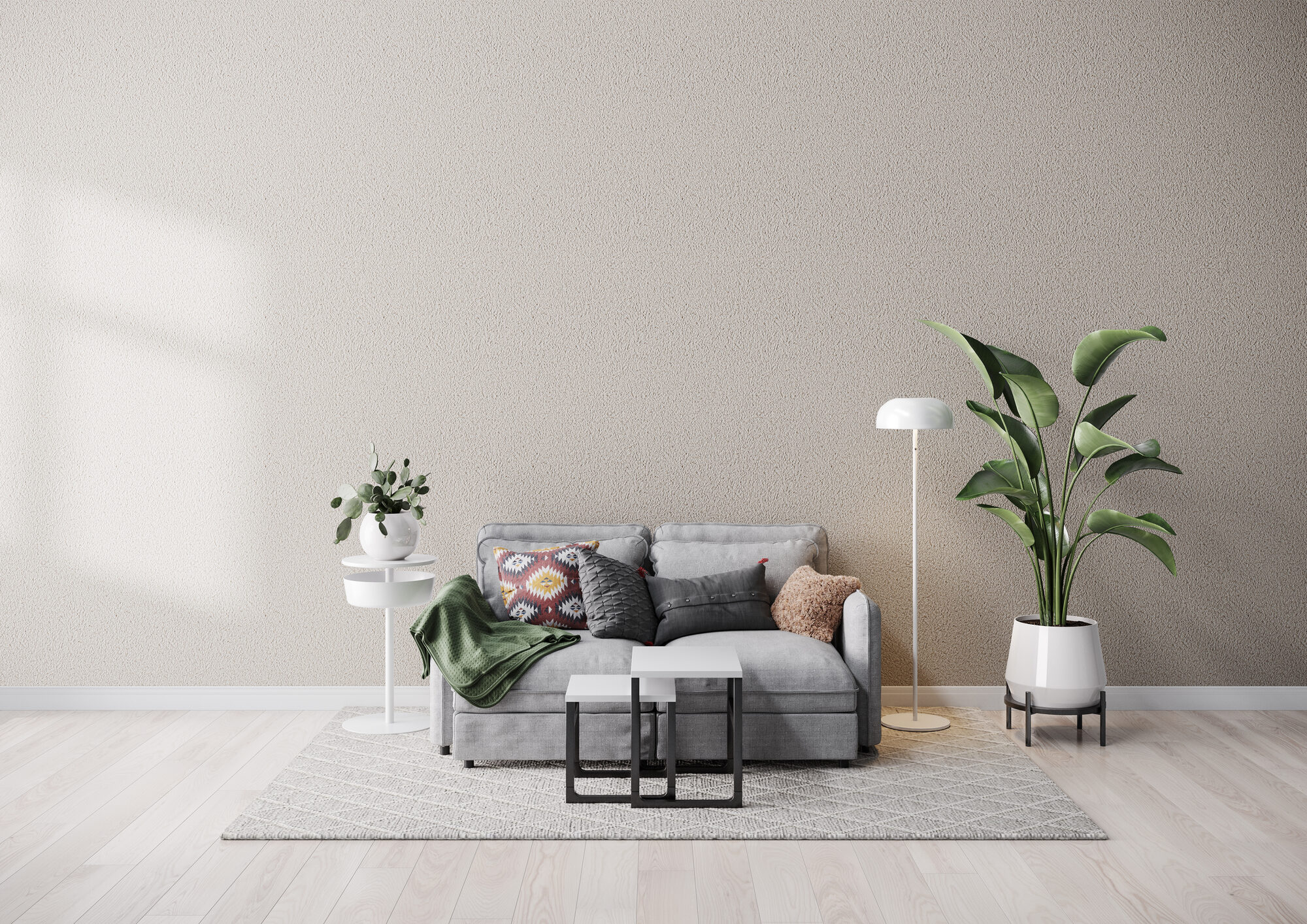 Mur fini à l'enduit de coton OPTIMA gris clair
